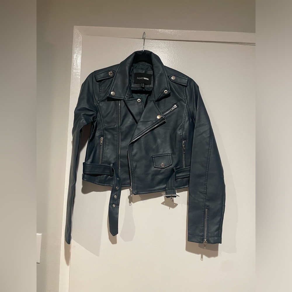 fashion nova remind me later faux jacket